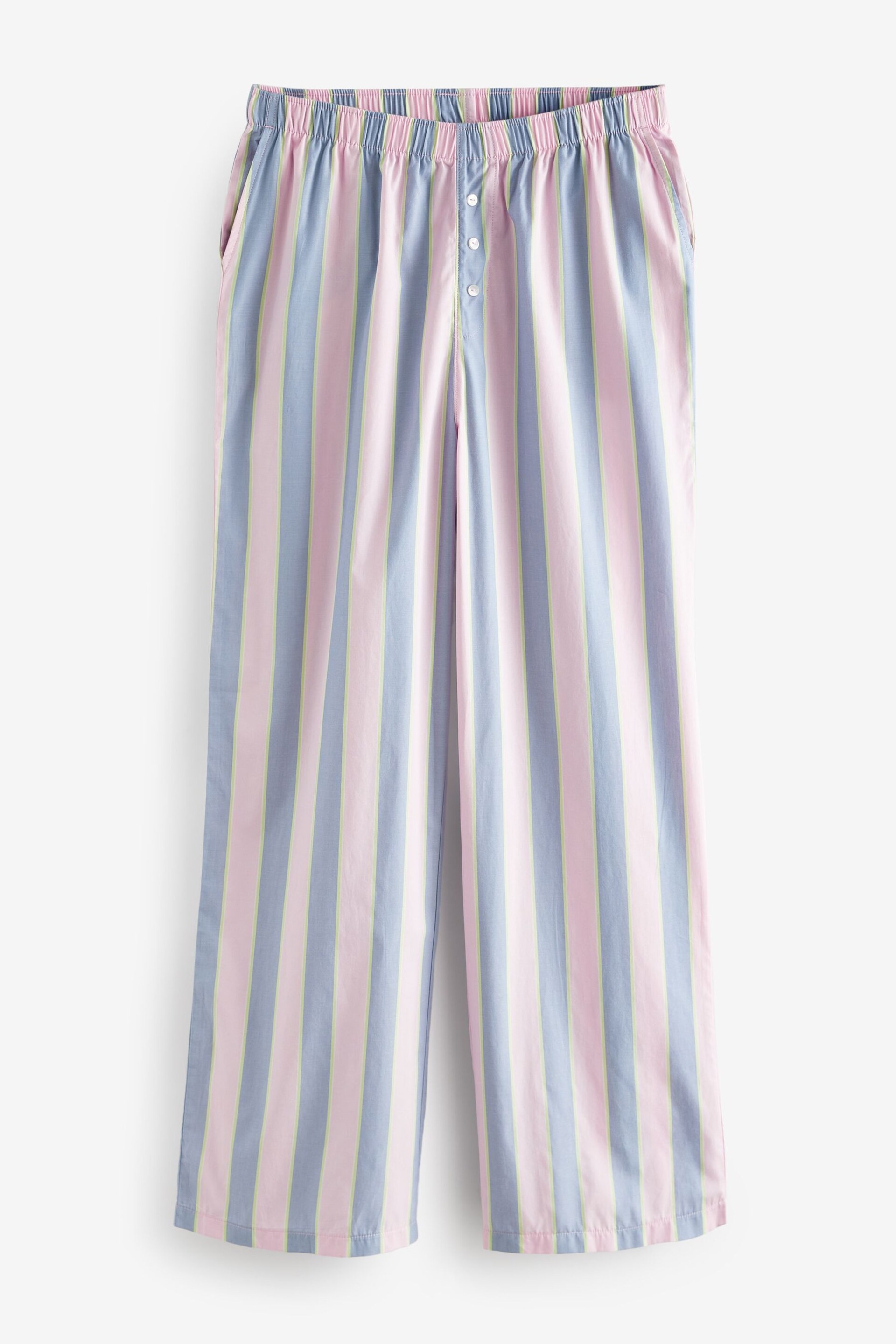 Lime Green Stripe Rib Vest Pyjamas - Image 6 of 7