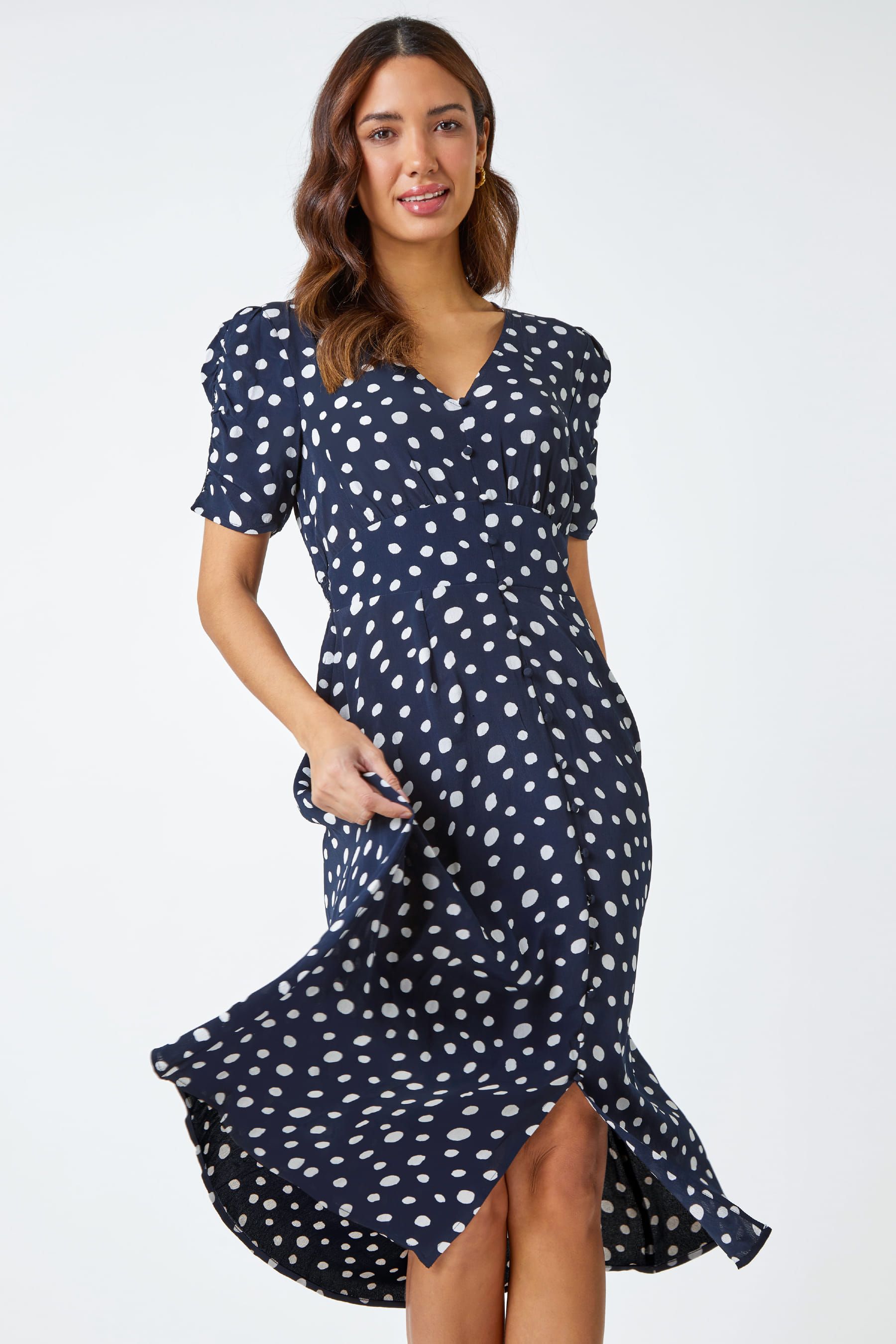 Polka dots dress online top