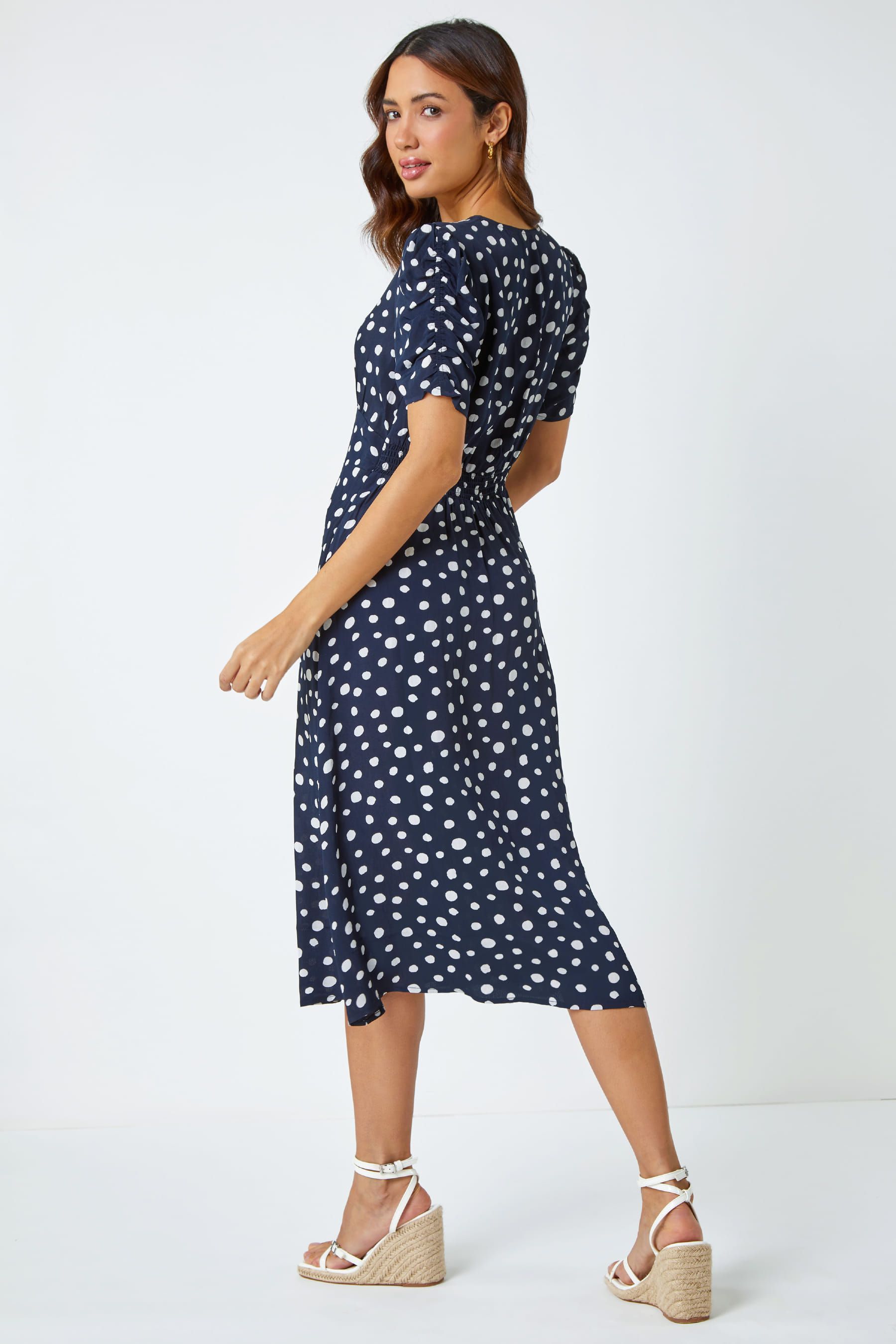 Next navy polka dot dress clearance