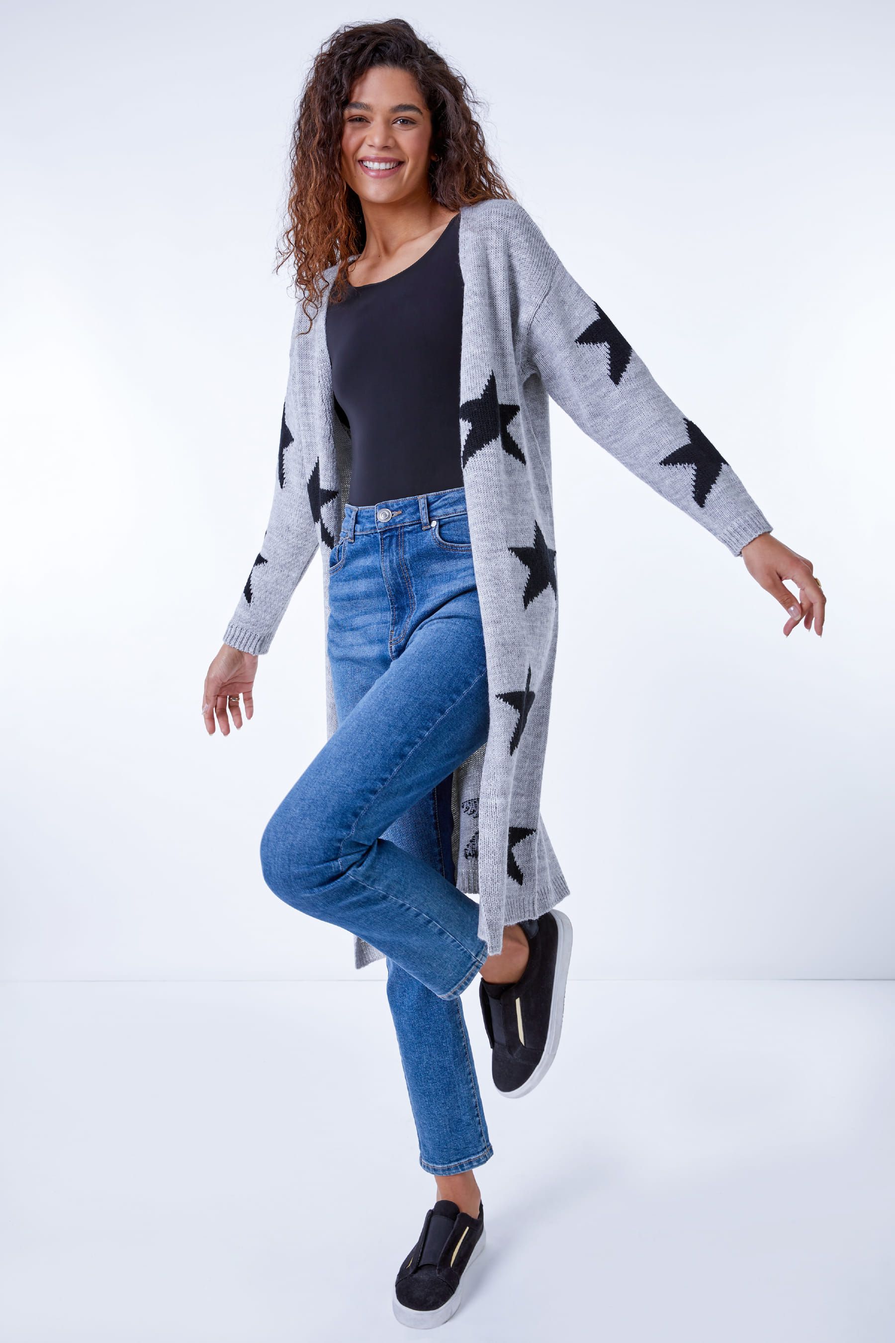Buy Roman Grey Star Print Cardigan from the Next UK online shop