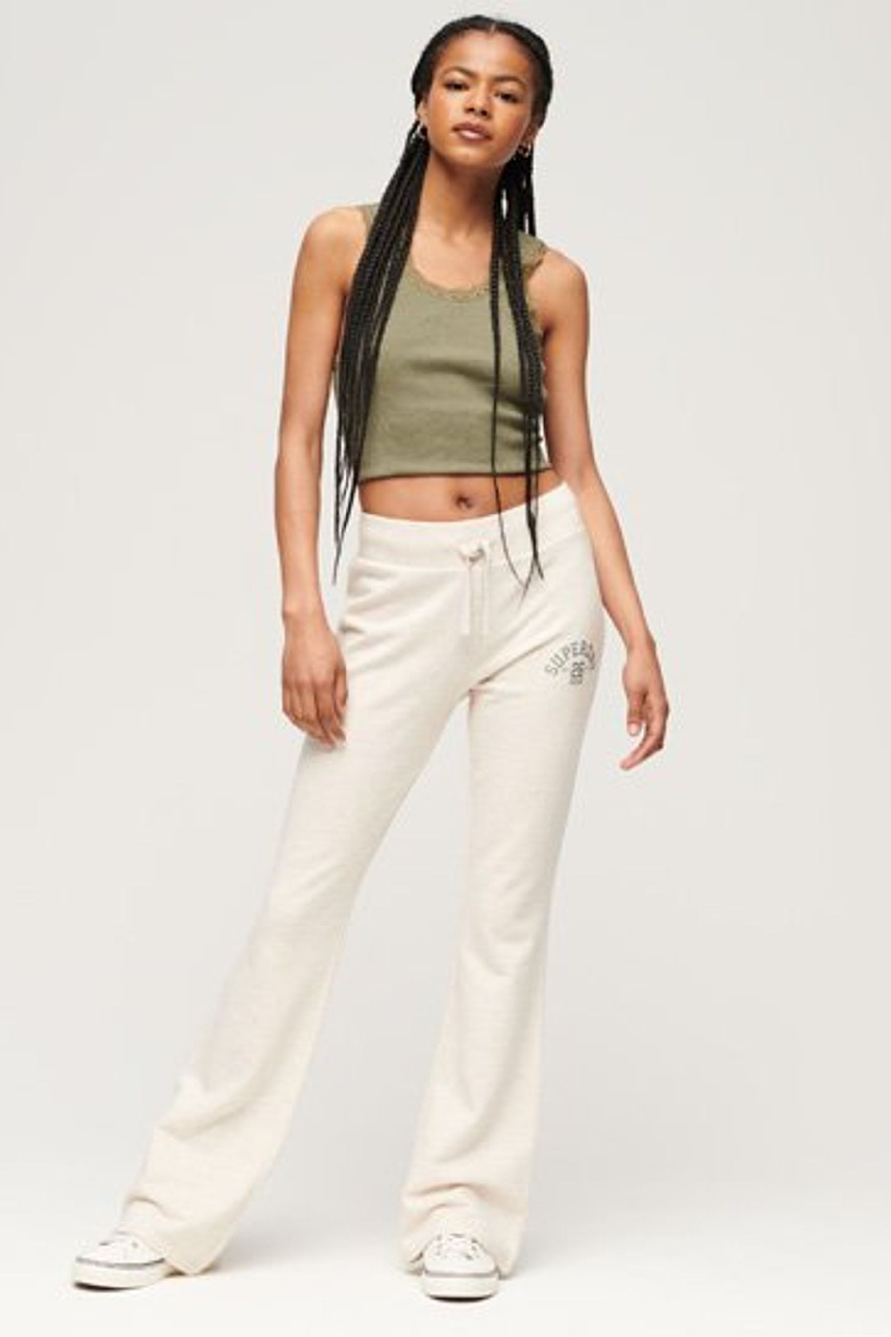 Buy Superdry Nude Athletic Essential Jersey Flare Joggers from Next Ireland