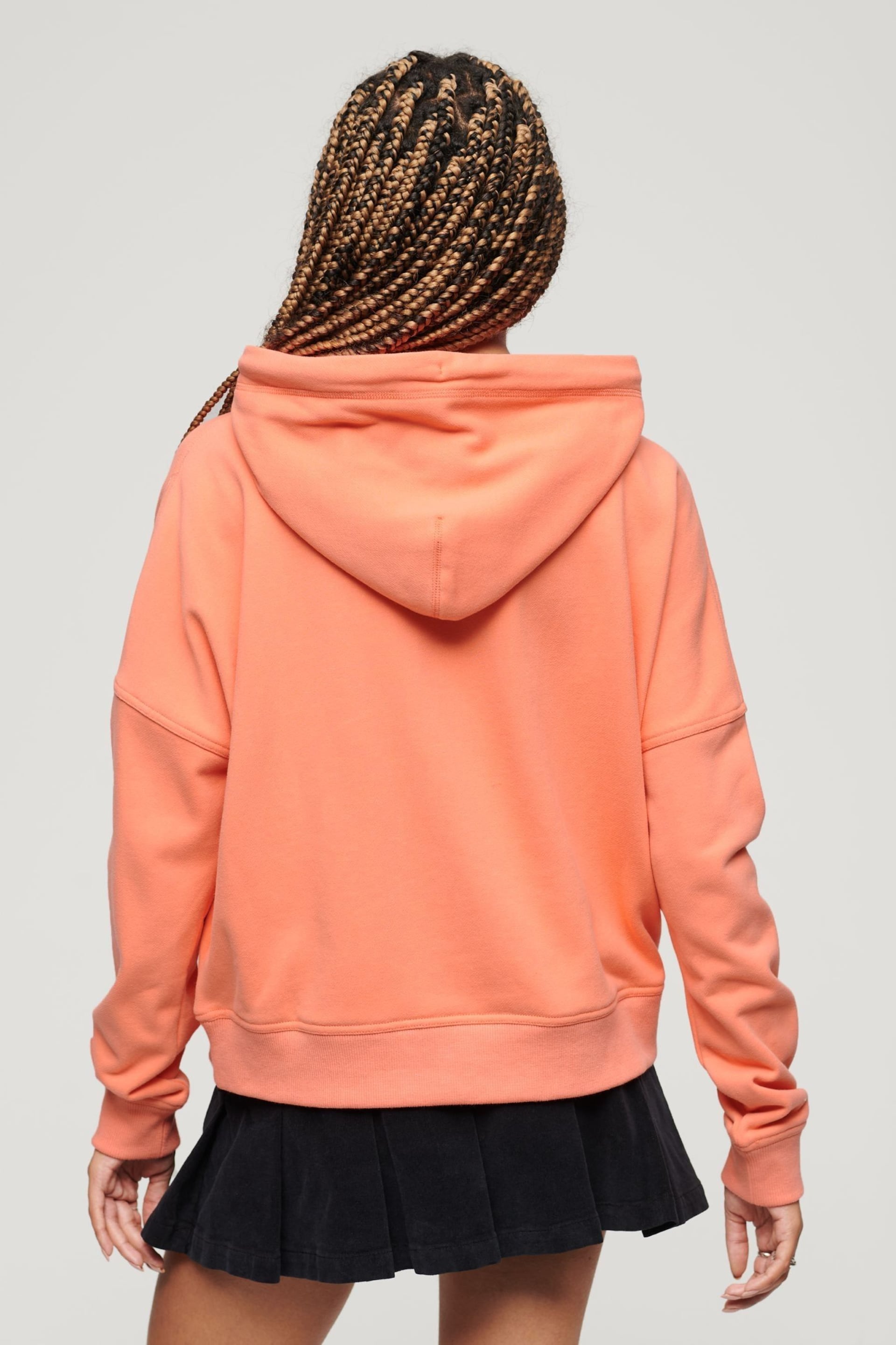 Superdry Pink Sportswear Logo Boxy Hoodie - Image 3 of 6