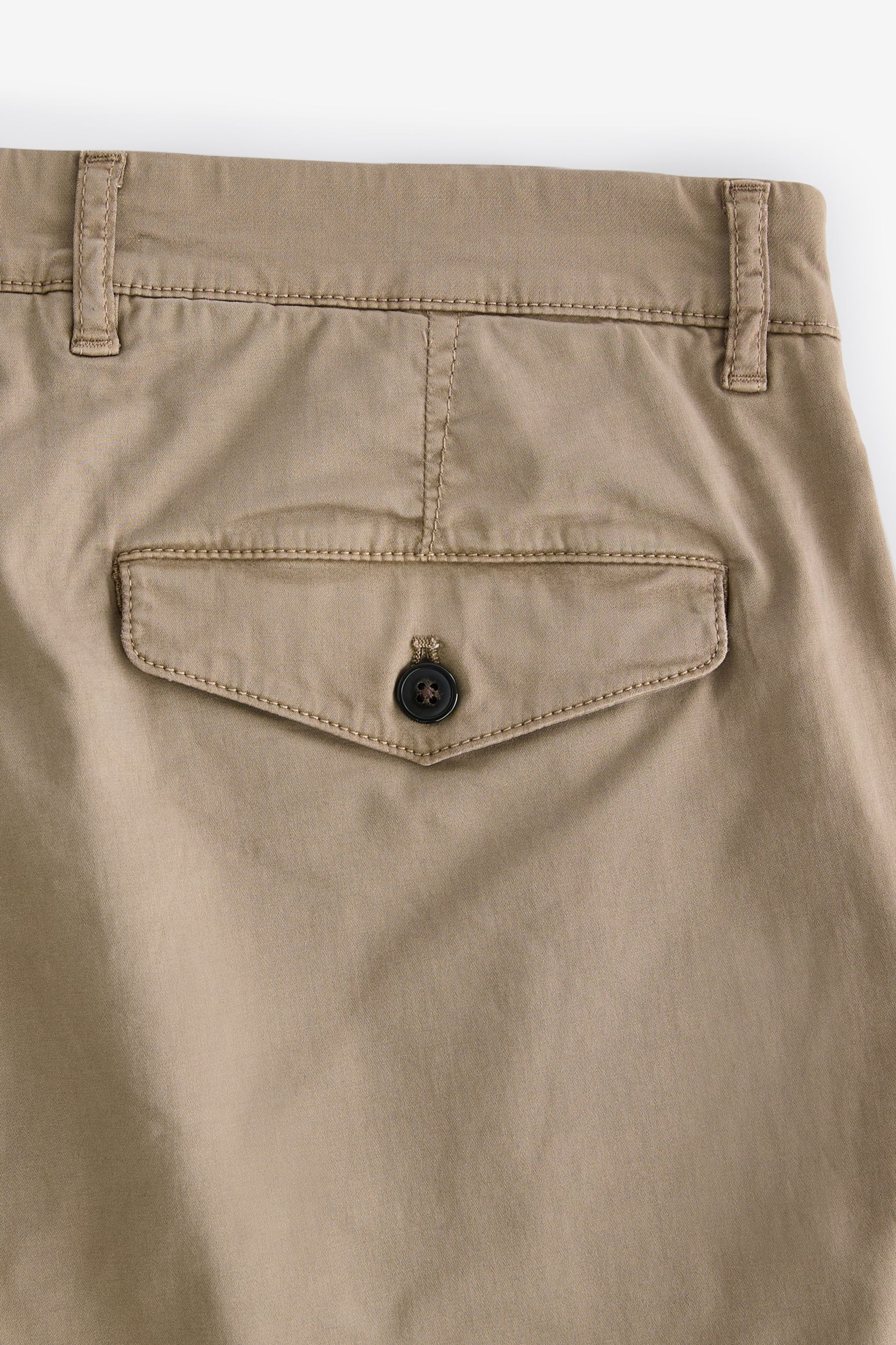 Stone Slim Fit Premium Laundered Stretch Chino Shorts - Image 8 of 10