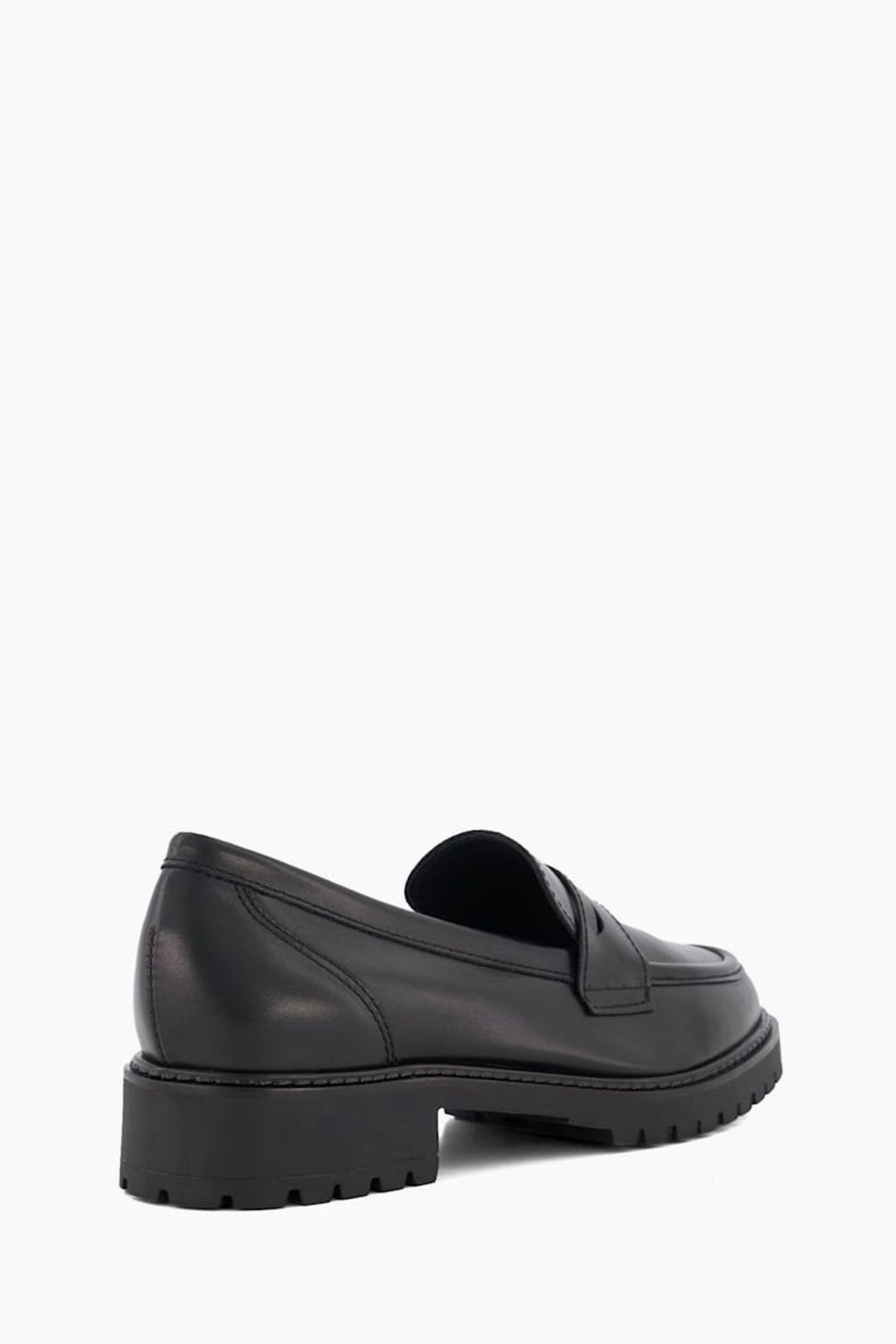 Dune London Black Gild Cleated Penny Loafers - Image 3 of 6