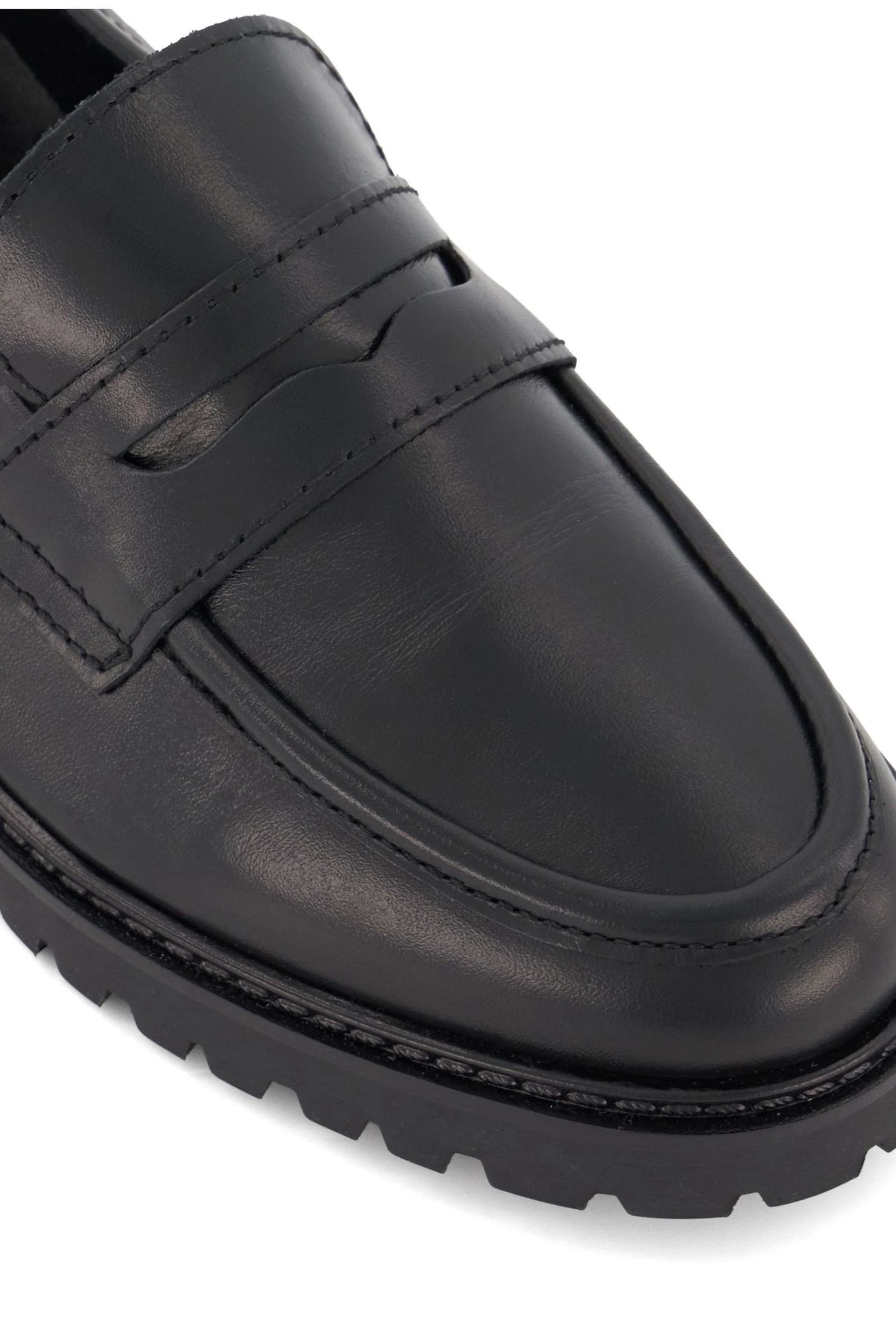 Dune London Black Gild Cleated Penny Loafers - Image 5 of 6