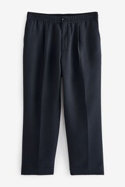 Navy EDIT Textured Pleated Trousers - Image 5 of 8