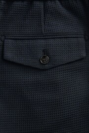 Navy EDIT Textured Pleated Trousers - Image 7 of 8
