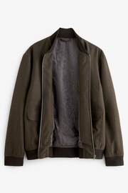 Brown EDIT Textured Bomber Jacket - Image 7 of 10