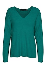 VERO MODA Green V-Neck Soft Touch Jumper - Image 5 of 5