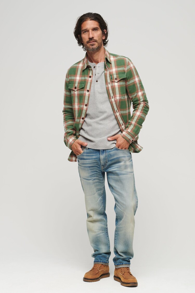Superdry Green Vintage Check Overshirt - Image 2 of 6