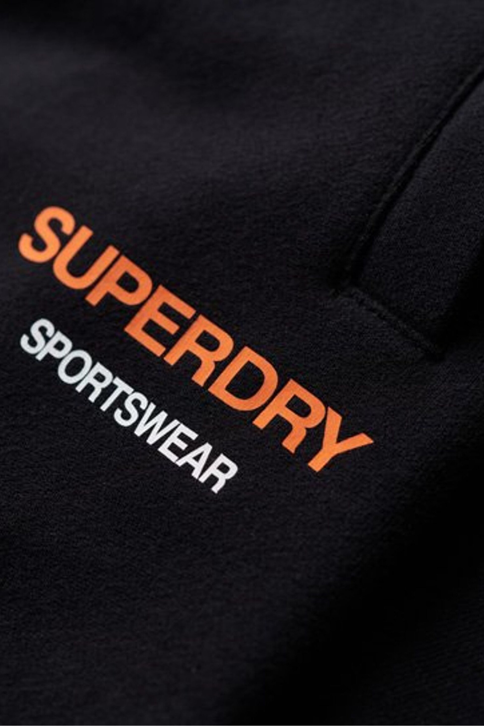 Superdry Black Sportswear Logo Tapered Joggers - Image 6 of 6