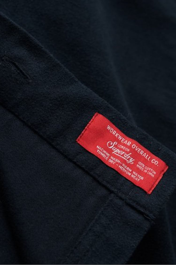 Superdry Blue 100% Cotton The Merchant Store Moleskin Overshirt - Image 6 of 6