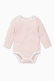 MORI Organic Cotton & Bamboo Long Sleeve Envelope Neckline Bodysuit - Image 1 of 6