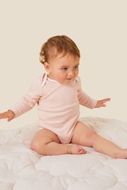 MORI Organic Cotton & Bamboo Long Sleeve Envelope Neckline Bodysuit - Image 5 of 6