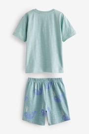 Blue/Cream/Green Whale Short Pyjamas 3 Pack (9mths-12yrs) - Image 11 of 12