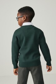 Clarks Green Long Sleeve School Knitted V-Neck Jumper - Image 2 of 9