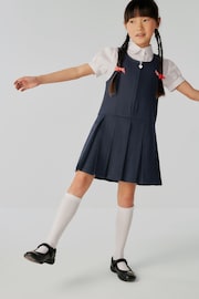 Clarks Navy School Zip Front Pinafore Dress - Image 1 of 7