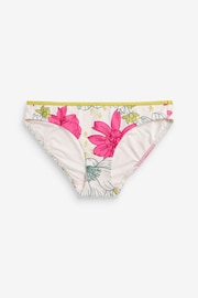 Ecru/Green Floral High Leg Bikini Bottoms - Image 5 of 5