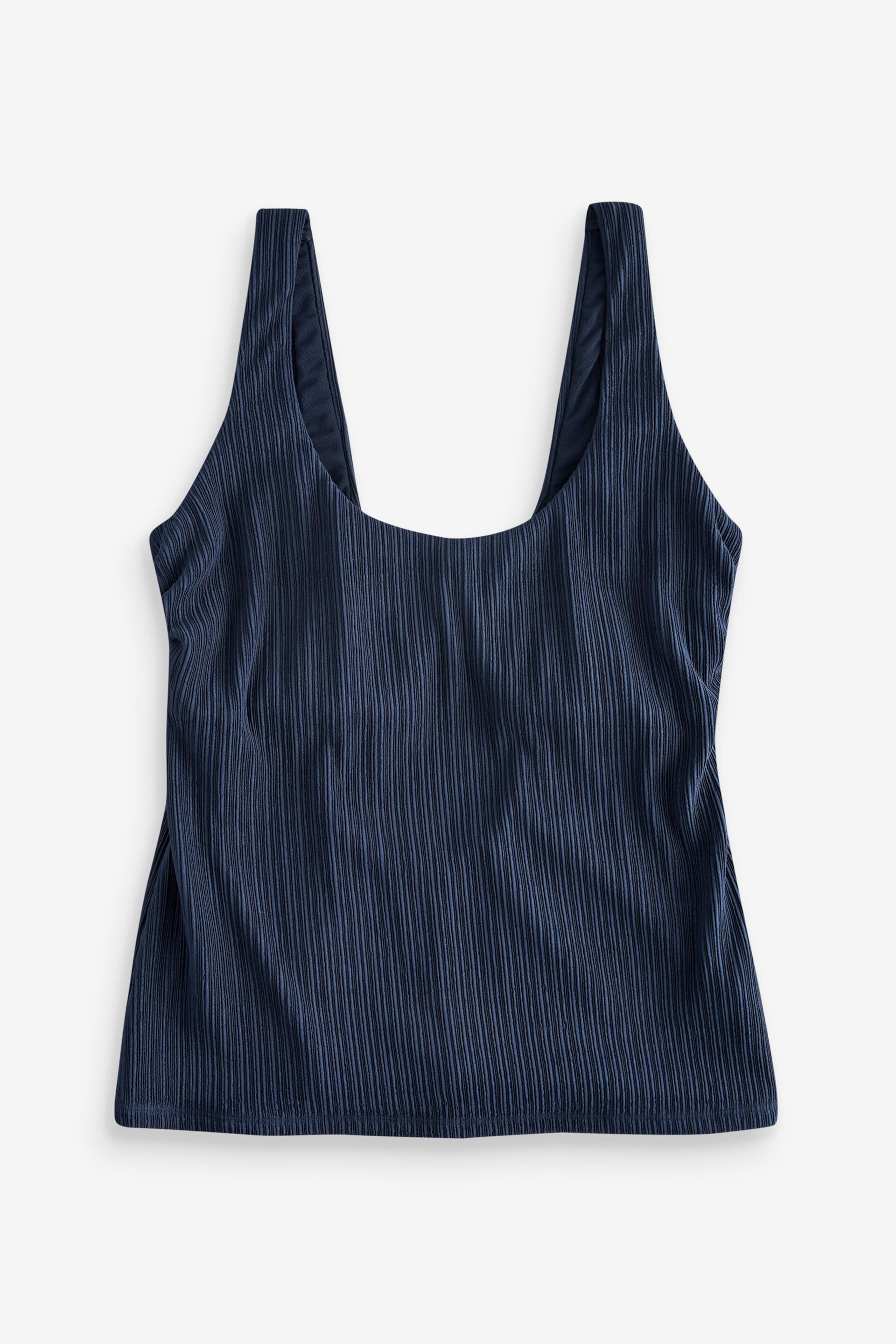 Navy Rib DD+ Wired Scoop Neck Tankini Top - Image 5 of 5