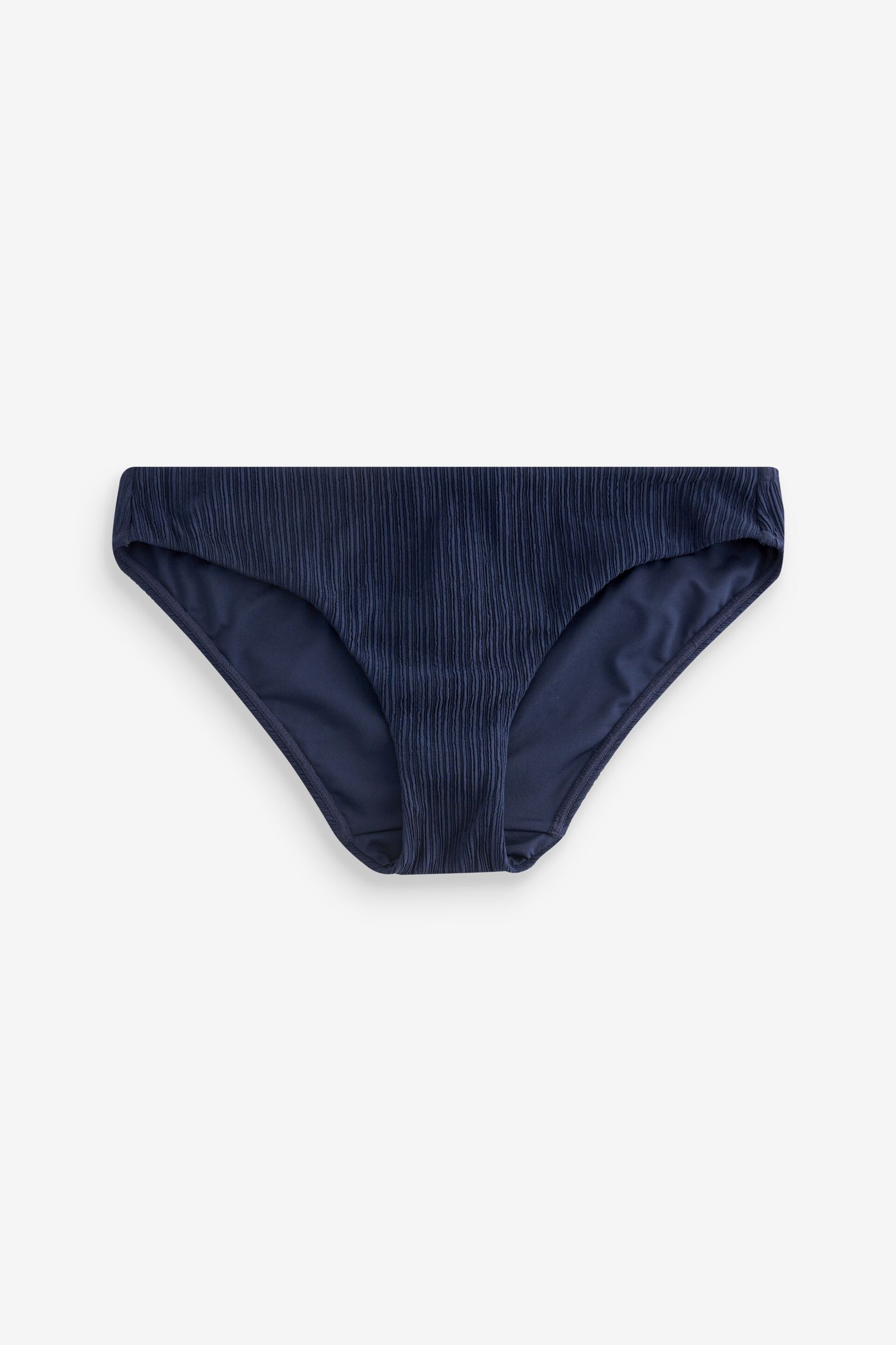 Navy Rib High Leg Bikini Bottoms - Image 6 of 6