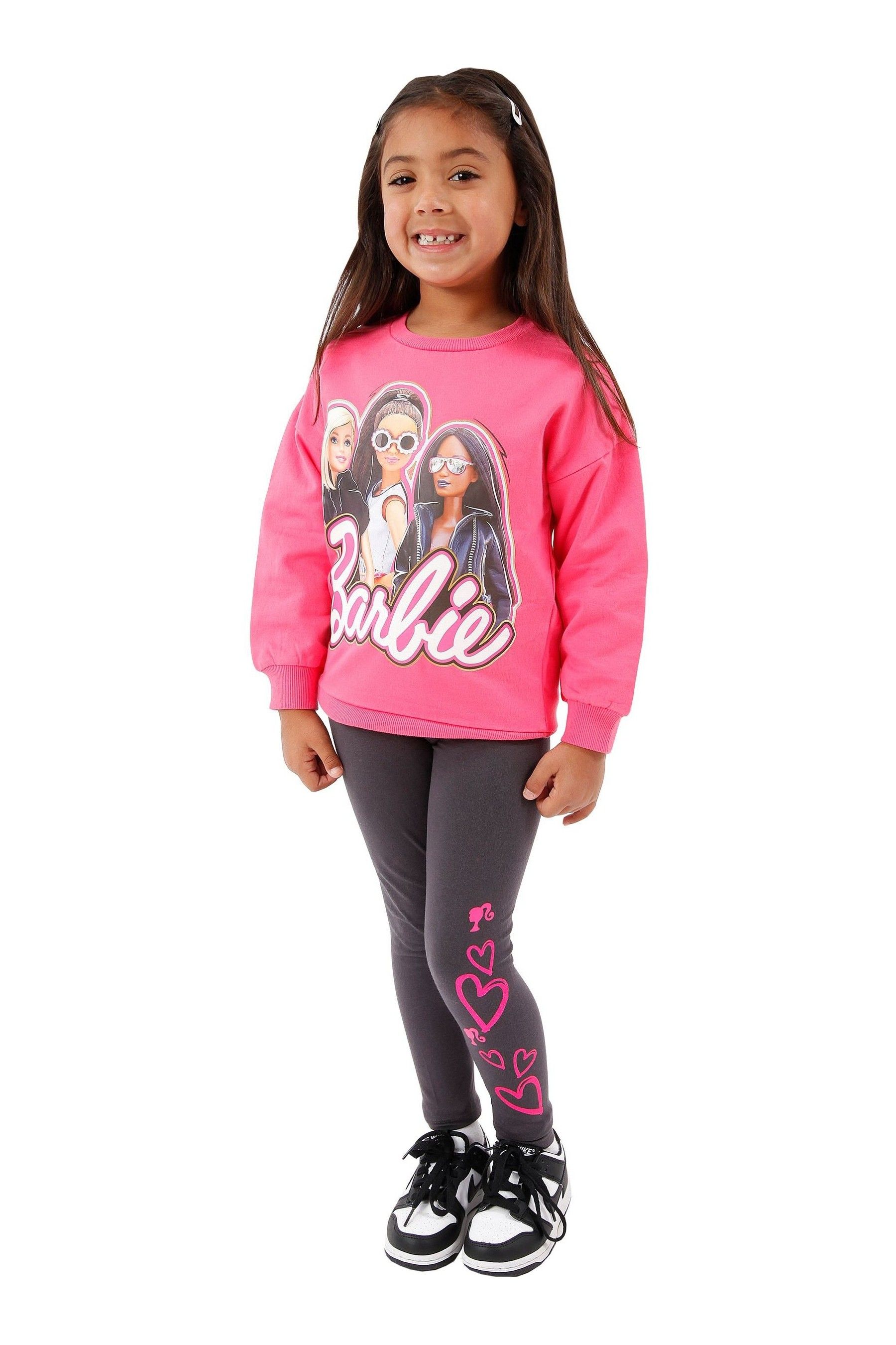 Buy Character Pink 100 Cotton Barbie Sweatshirt and Leggings Set from the Next UK online shop