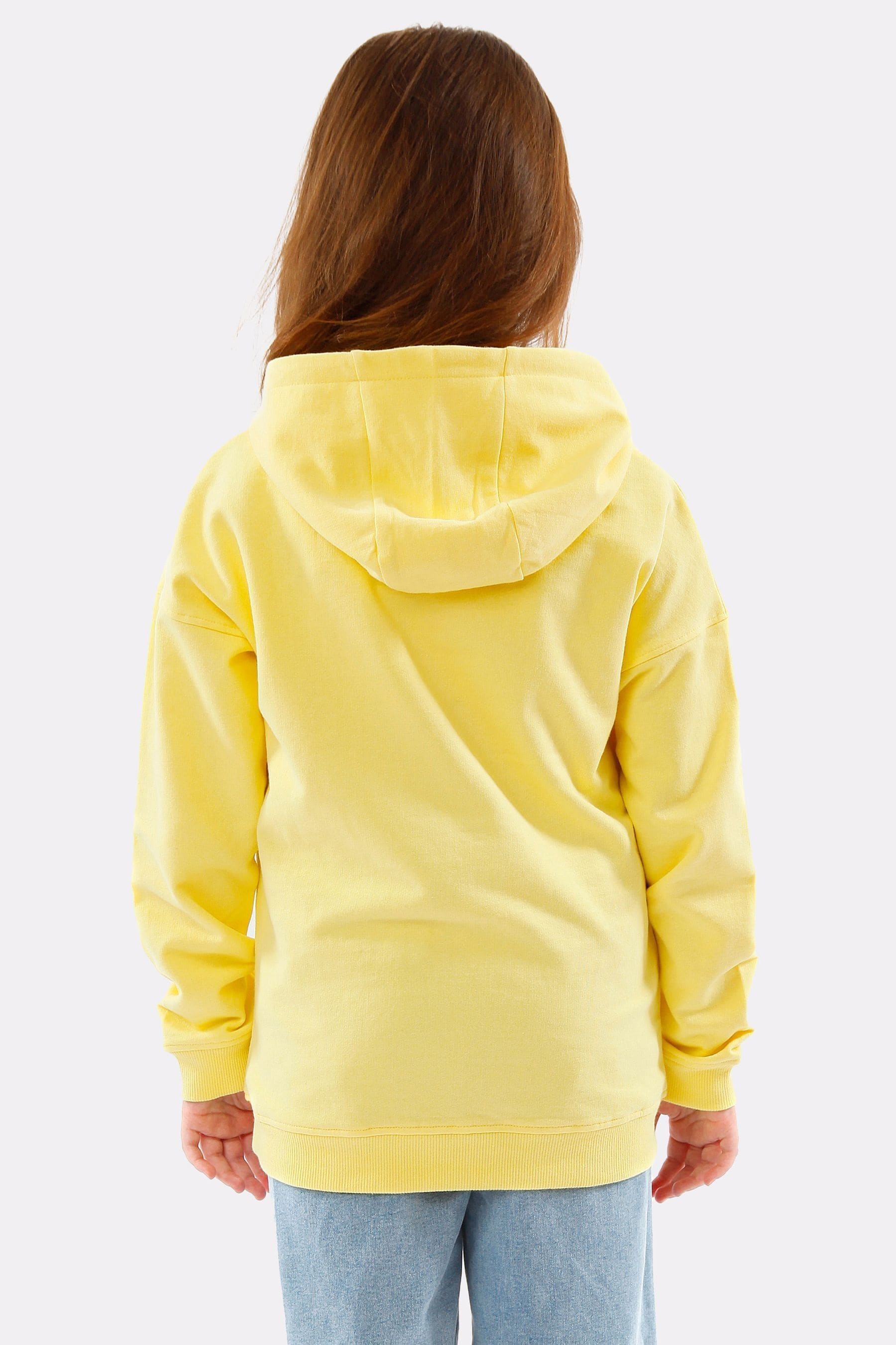 Yellow hoodie for girls hot sale