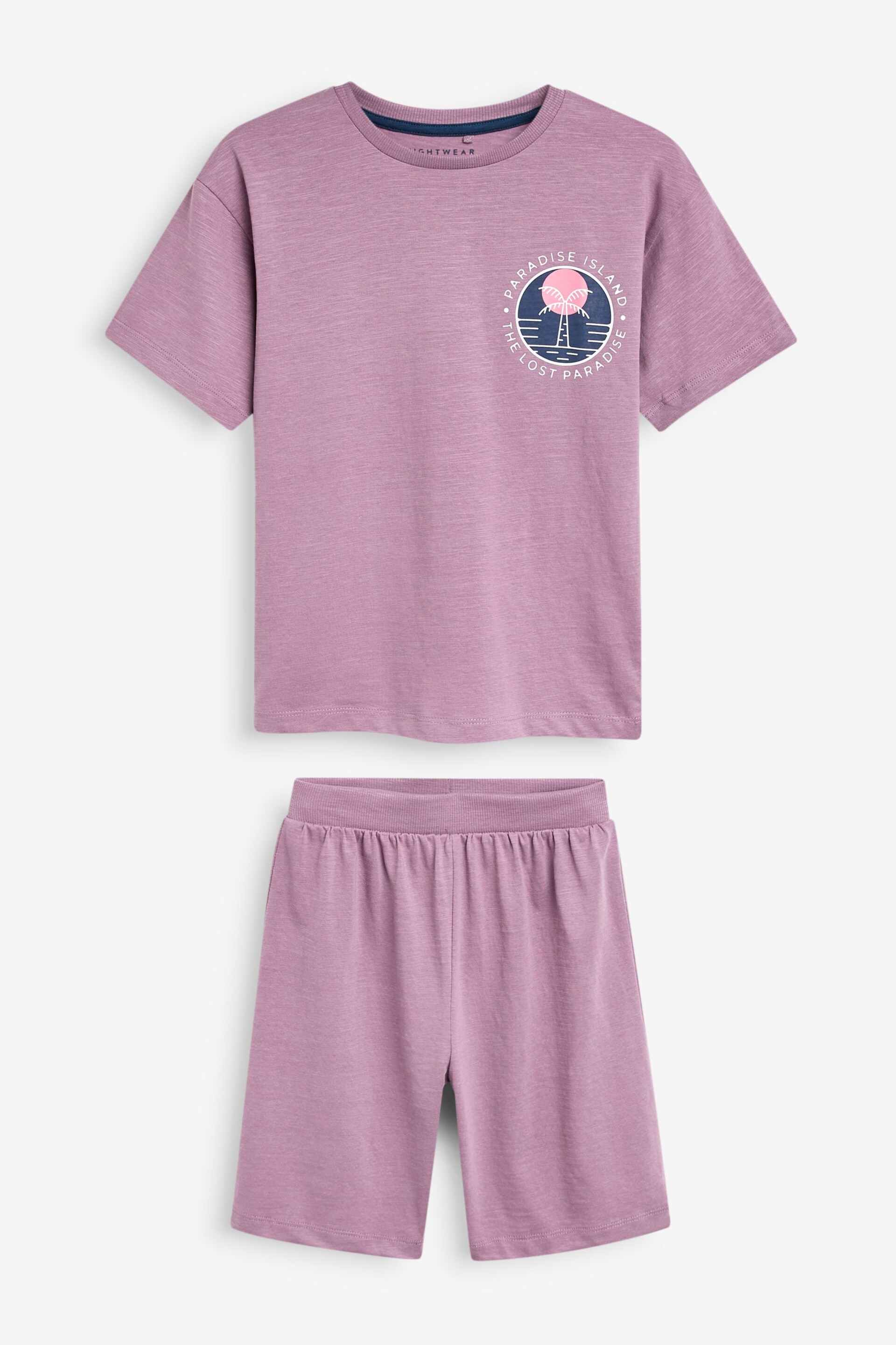 Navy/Purple Surf Short Pyjamas 3 Pack (3-16yrs) - Image 10 of 12