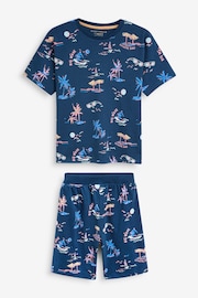 Navy/Purple Surf Short Pyjamas 3 Pack (3-16yrs) - Image 9 of 12