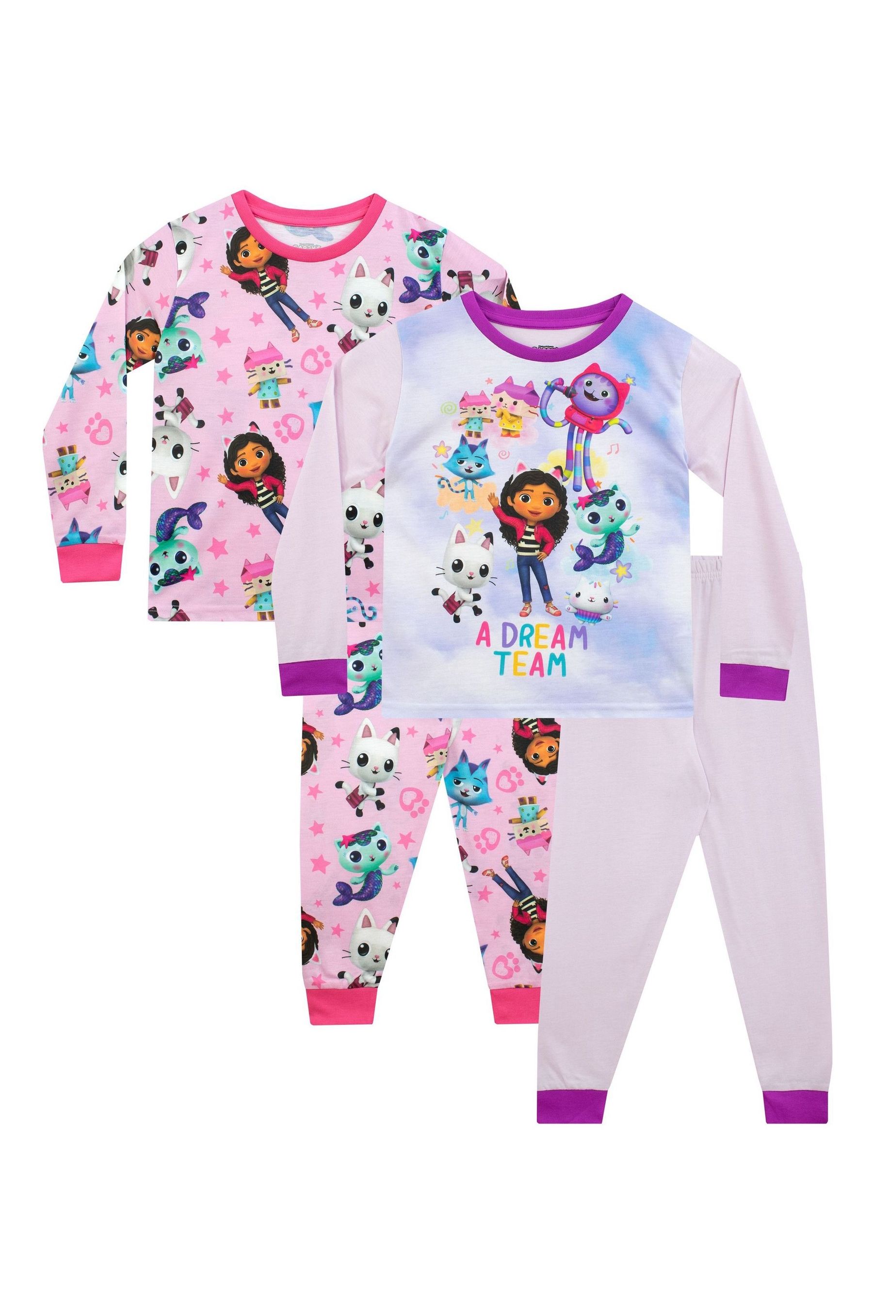 Buy Character Pink Girls Gabby s Doll House Pyjamas 2 Pack from Next United Arab Emirates