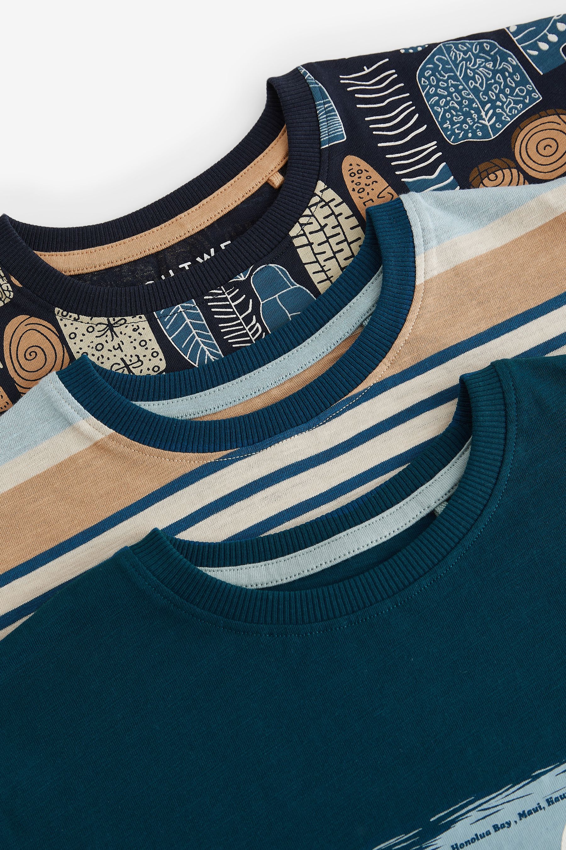 Buy Navy Camel Palm Tree 100 Cotton Short Pyjamas 3 Pack 6 16yrs from the Next UK online shop
