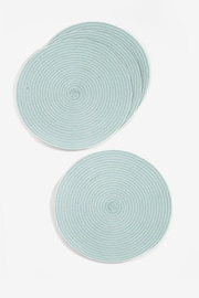 Mint Woven Stripe Placemats Set Of 4 - Image 2 of 3