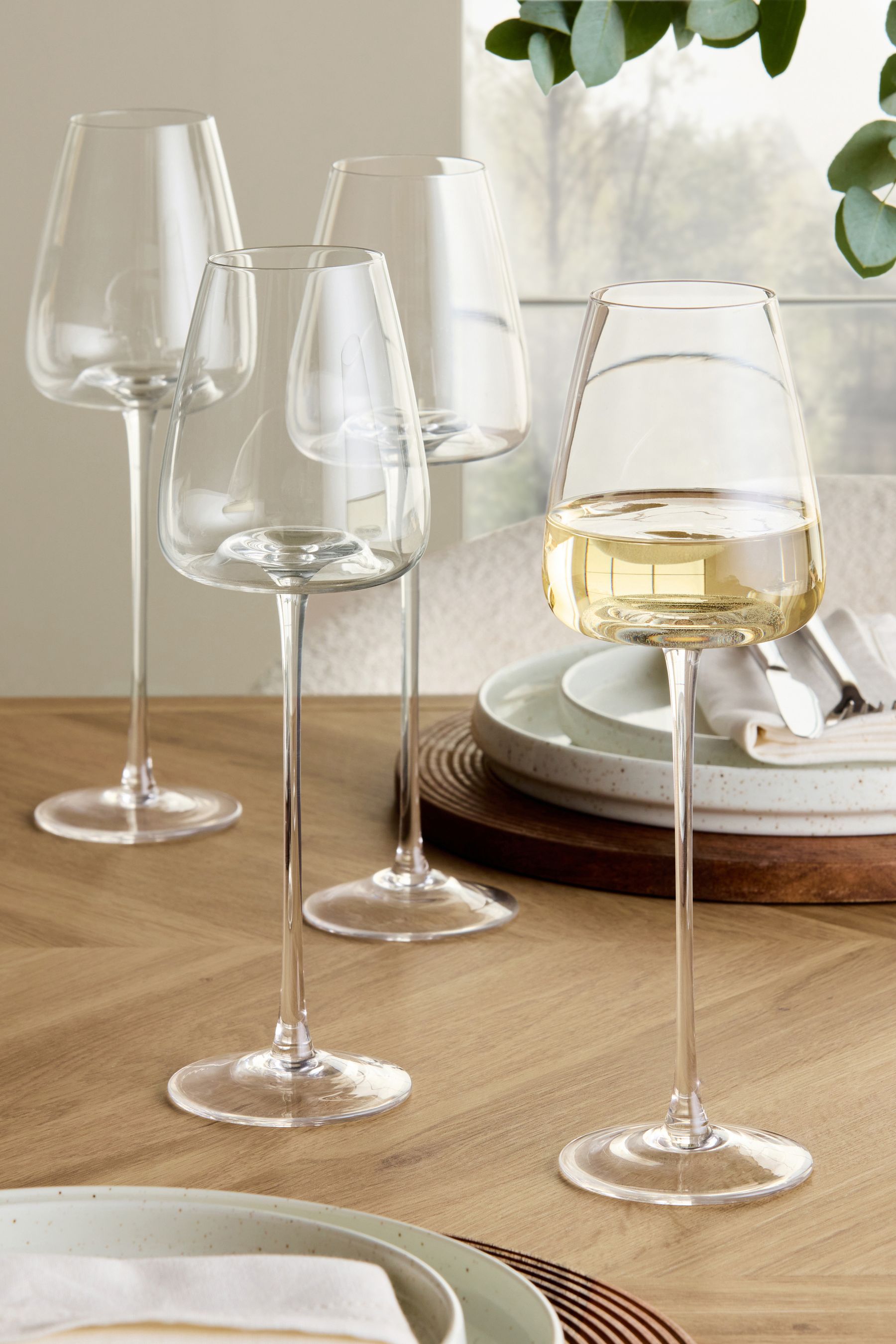 Buy Set of 4 Clear Tapered Wine Glasses from Next Singapore