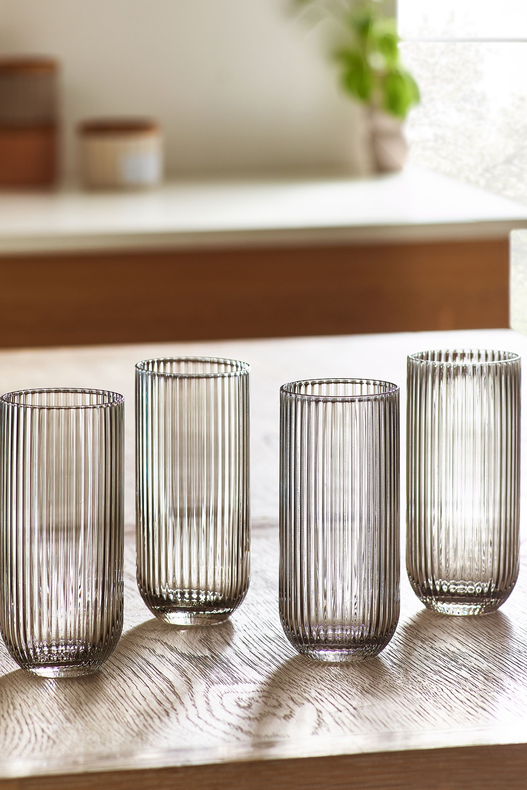 Buy Set of 4 Smoke Grey Hollis Tumbler Glasses from the Next UK online shop