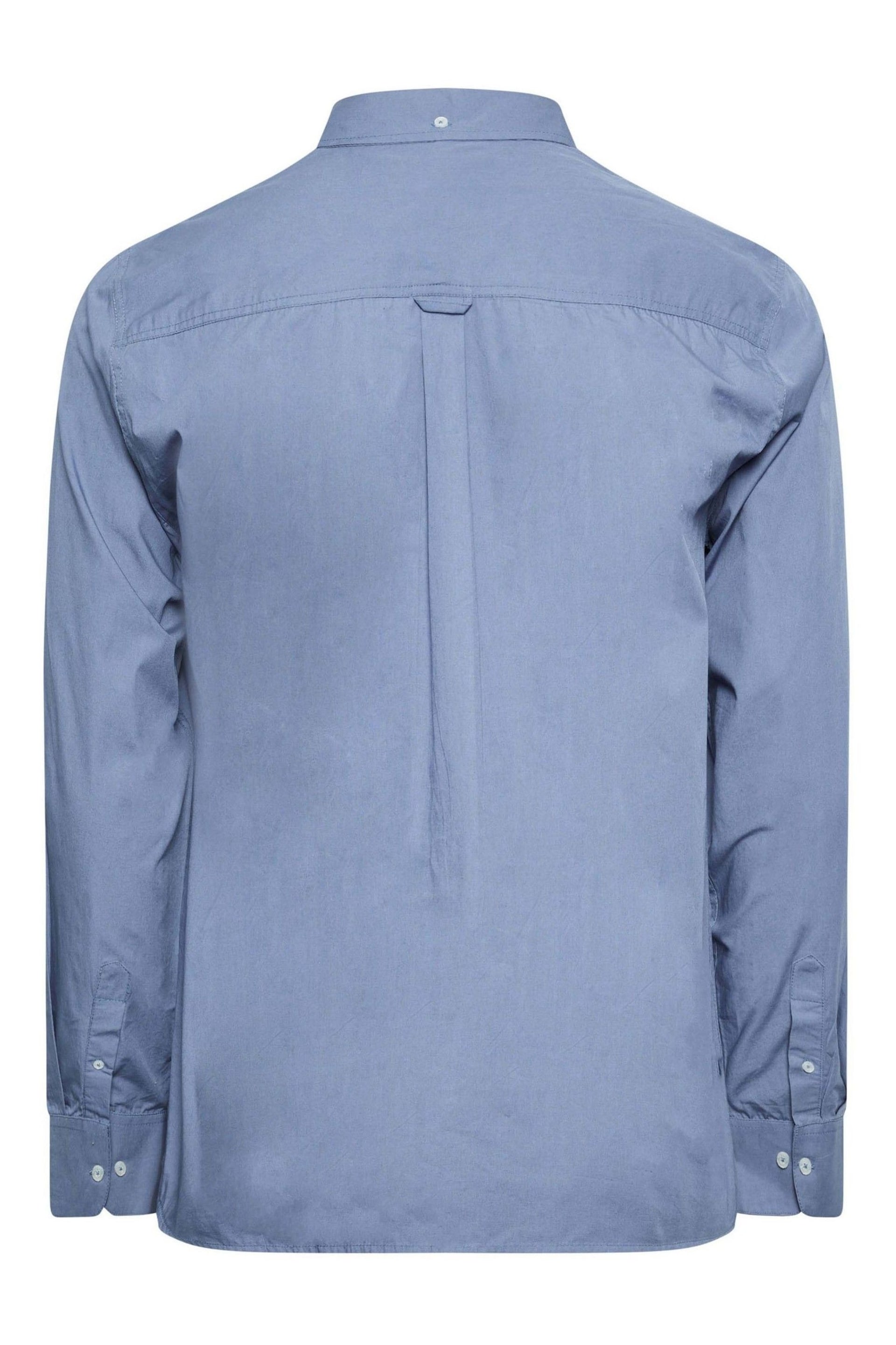 BadRhino Big & Tall Blue Long Sleeve Poplin Shirt - Image 3 of 3