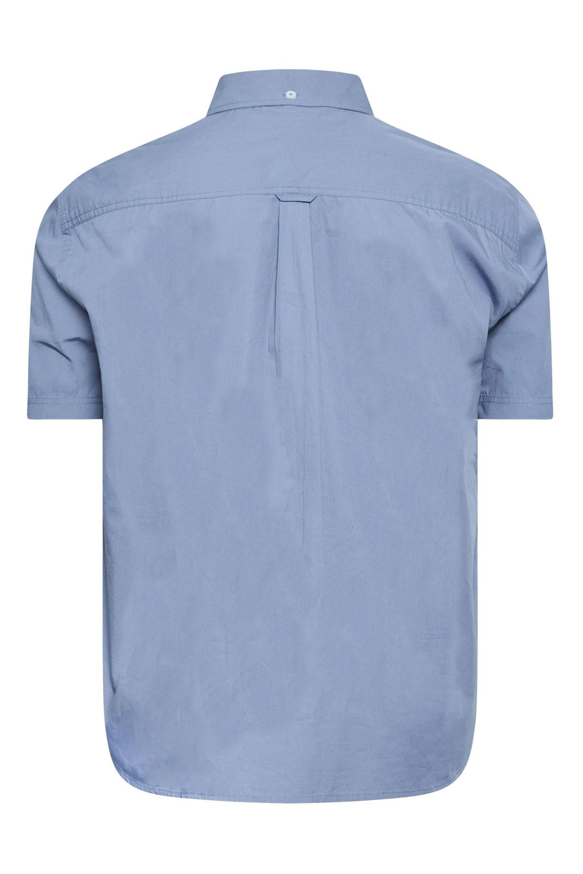 BadRhino Big & Tall Blue Short Sleeve Poplin Shirt - Image 3 of 3