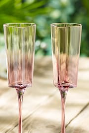 Set of 2 Purple Ombre Heart Champagne Flutes - Image 4 of 5