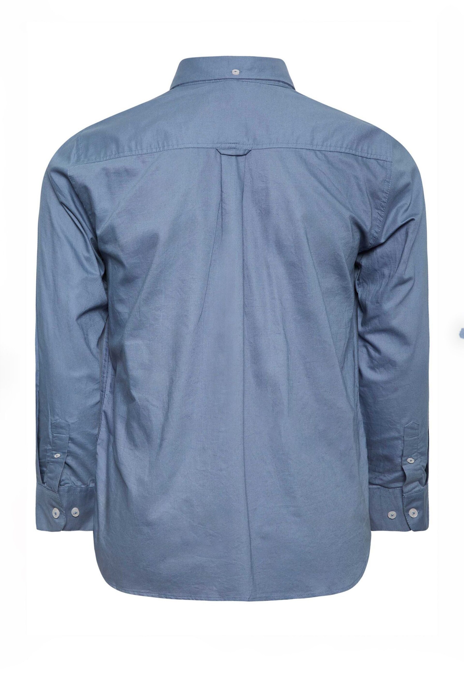BadRhino Big & Tall Blue Long Sleeve Oxford Shirt - Image 2 of 2