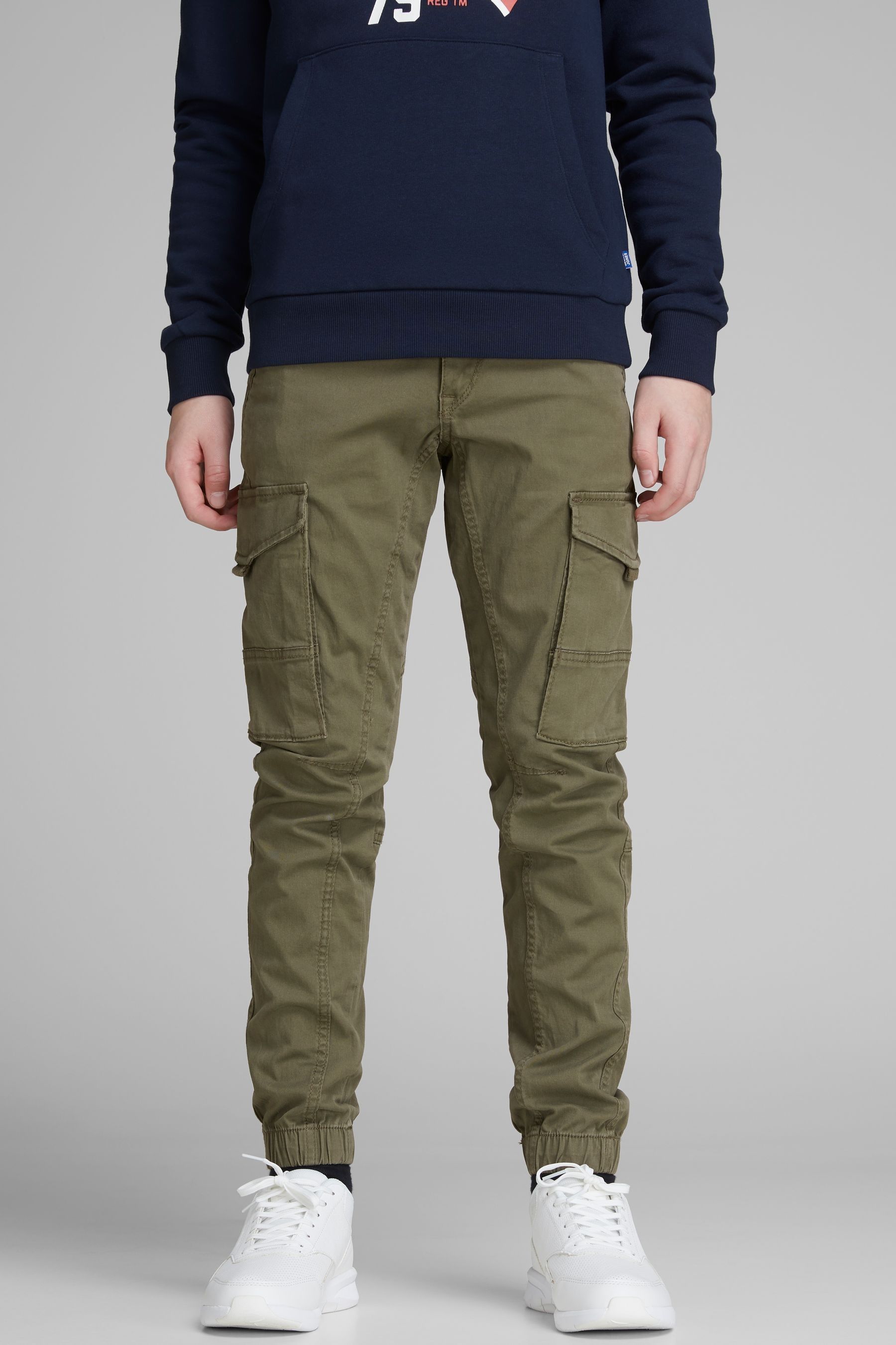 Mens cuffed combat trousers on sale