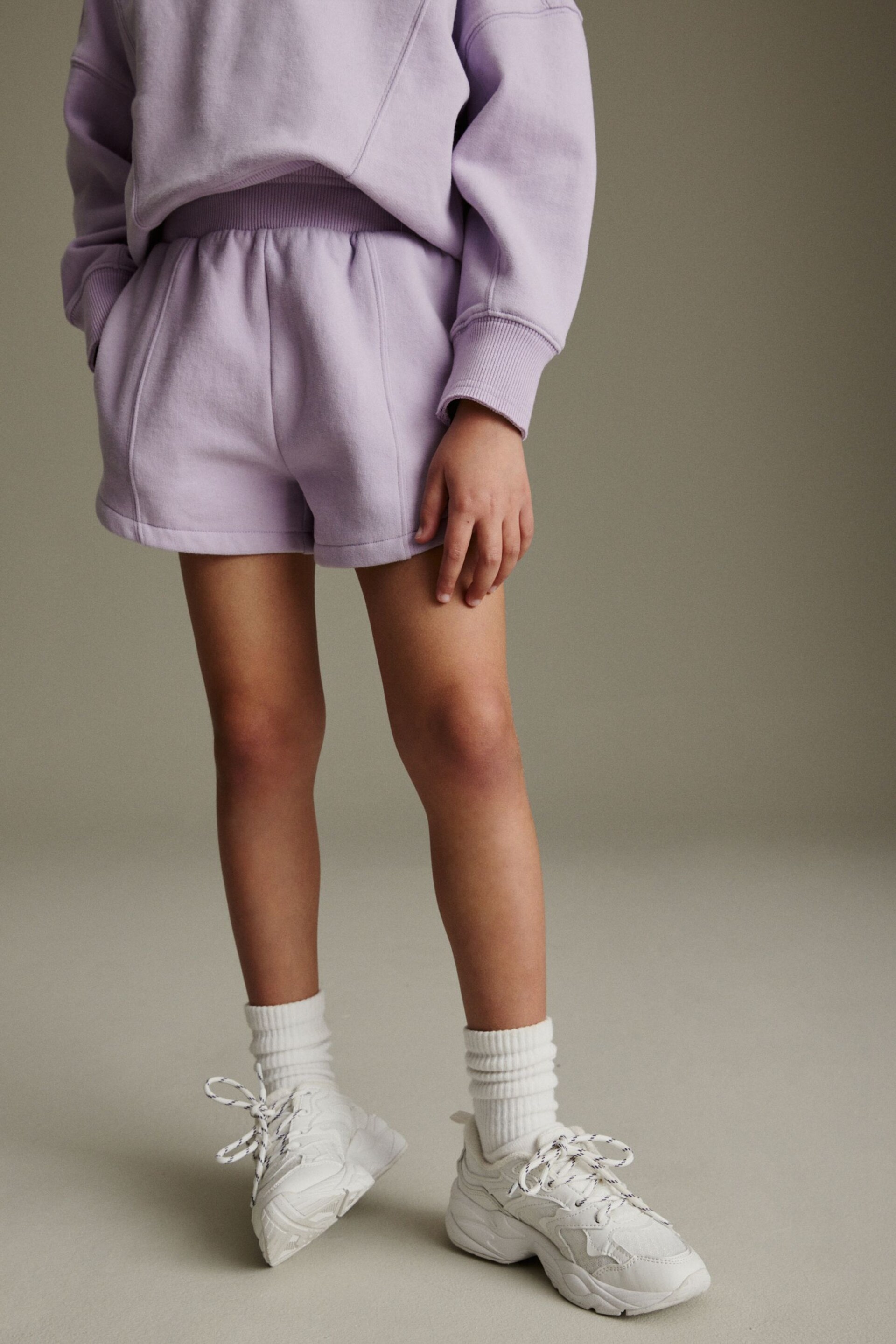 Lilac Purple Runner Jersey Shorts (3-16yrs) - Image 3 of 7