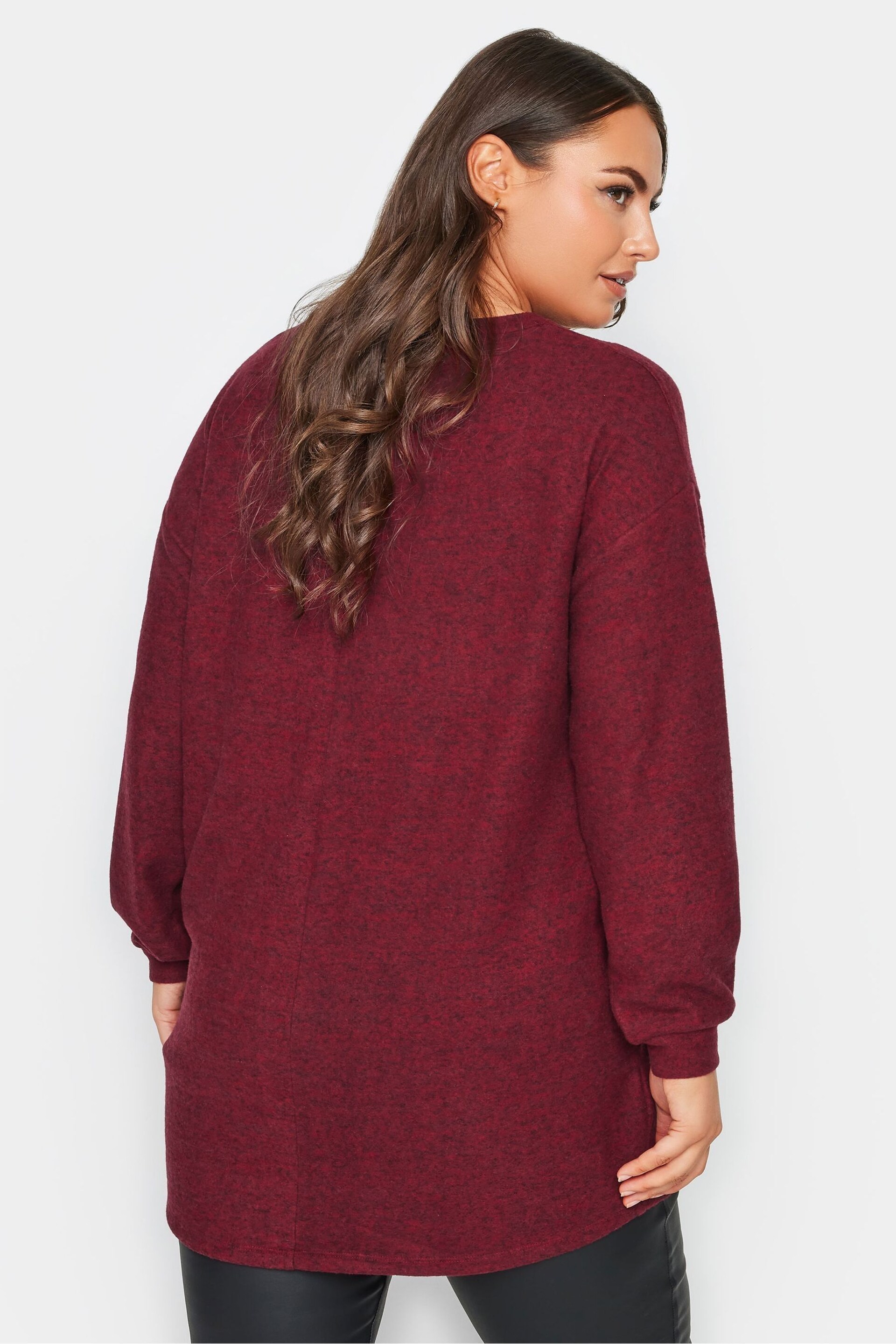 Yours Curve Red Sequin Jumper - Image 2 of 4