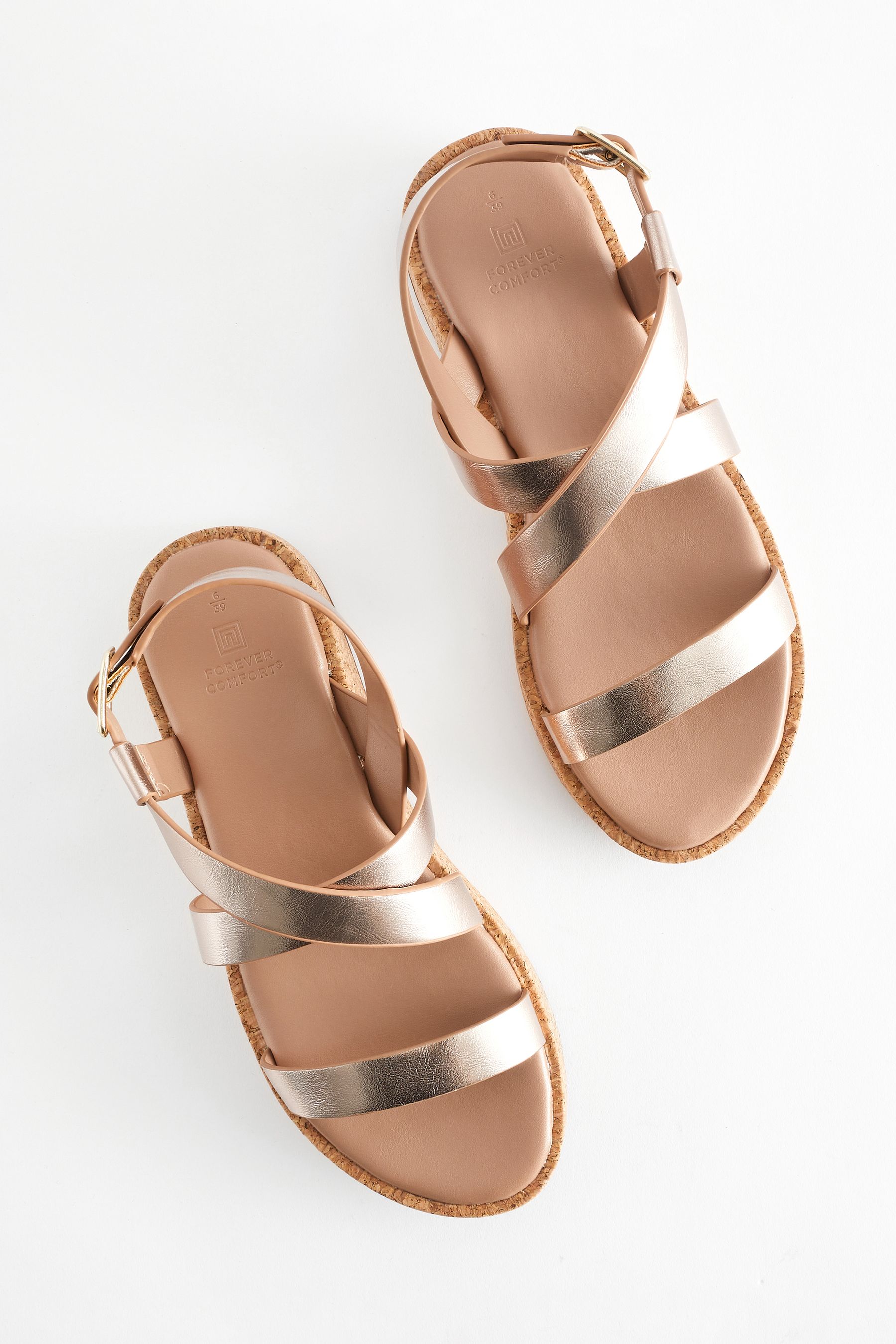 Rose gold sandals size 5 shop