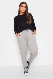 Yours Curve Grey Elasticated Cuff Side Pocket Trousers - Image 2 of 3