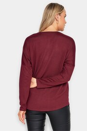 Long Tall Sally Red Zip Front Long Sleeve Top - Image 2 of 5