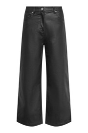 PixieGirl Petite Black PU Coated Wide Leg Trousers - Image 3 of 3