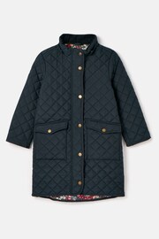 Joules Chatham Navy Showerproof Padded Quilted Coat - Image 2 of 7