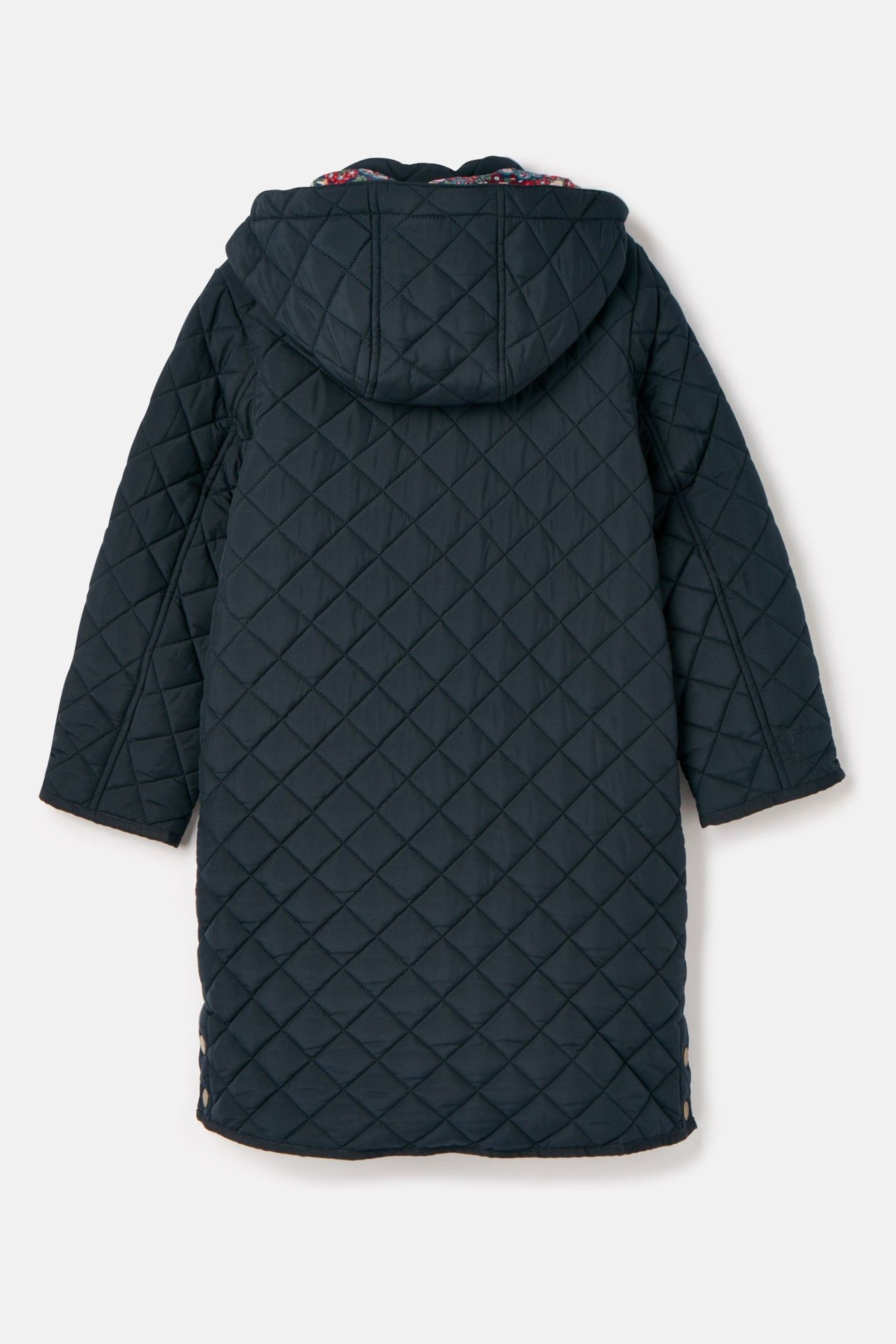 Joules Chatham Navy Showerproof Padded Quilted Coat - Image 3 of 7