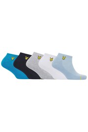 Lyle & Scott Multi Ruben Ankle Sports Socks 5 Pack - Image 1 of 6