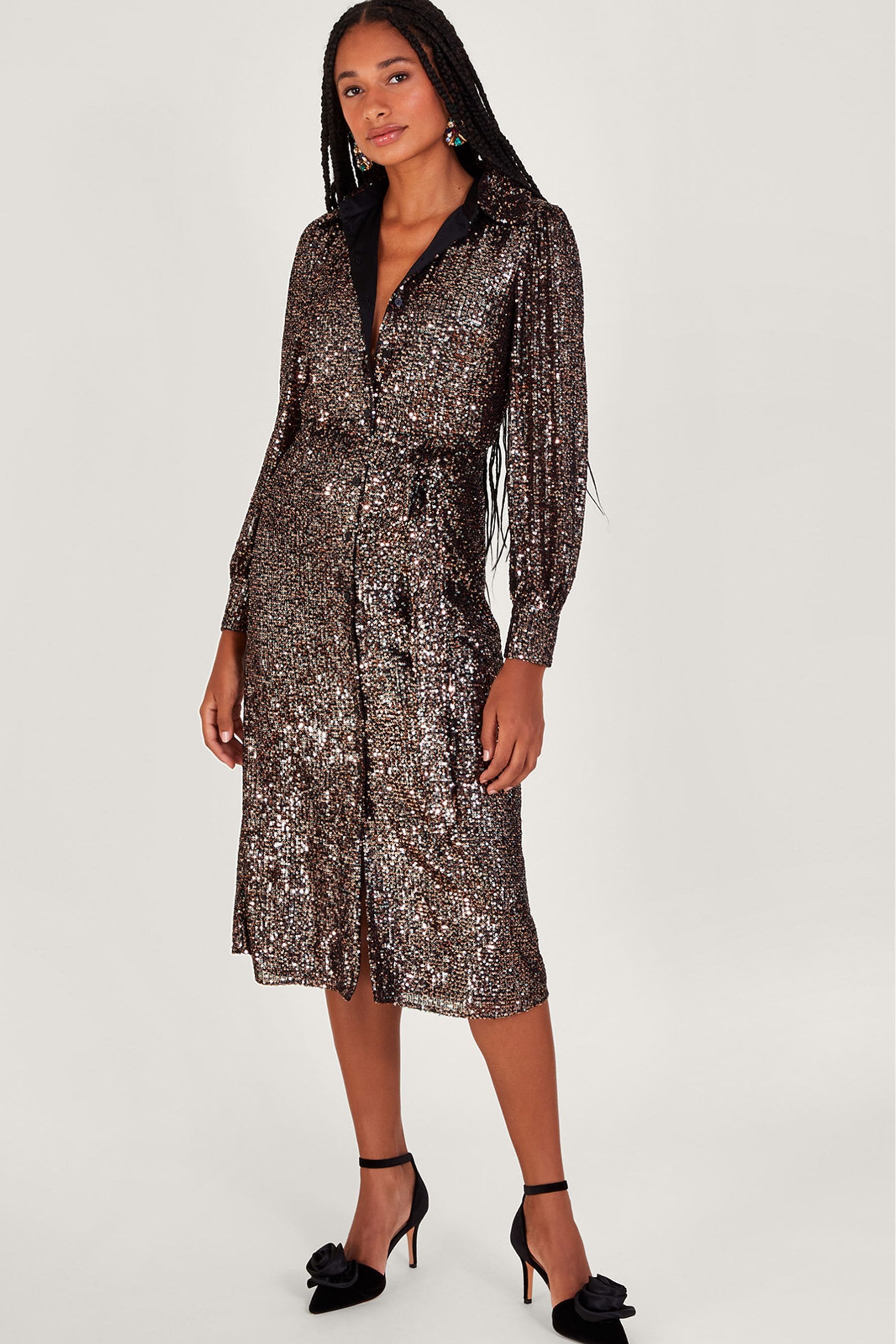 Monsoon silver dress clearance