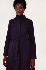 Monsoon Blue Saskia Belted Coat - Image 4 of 5