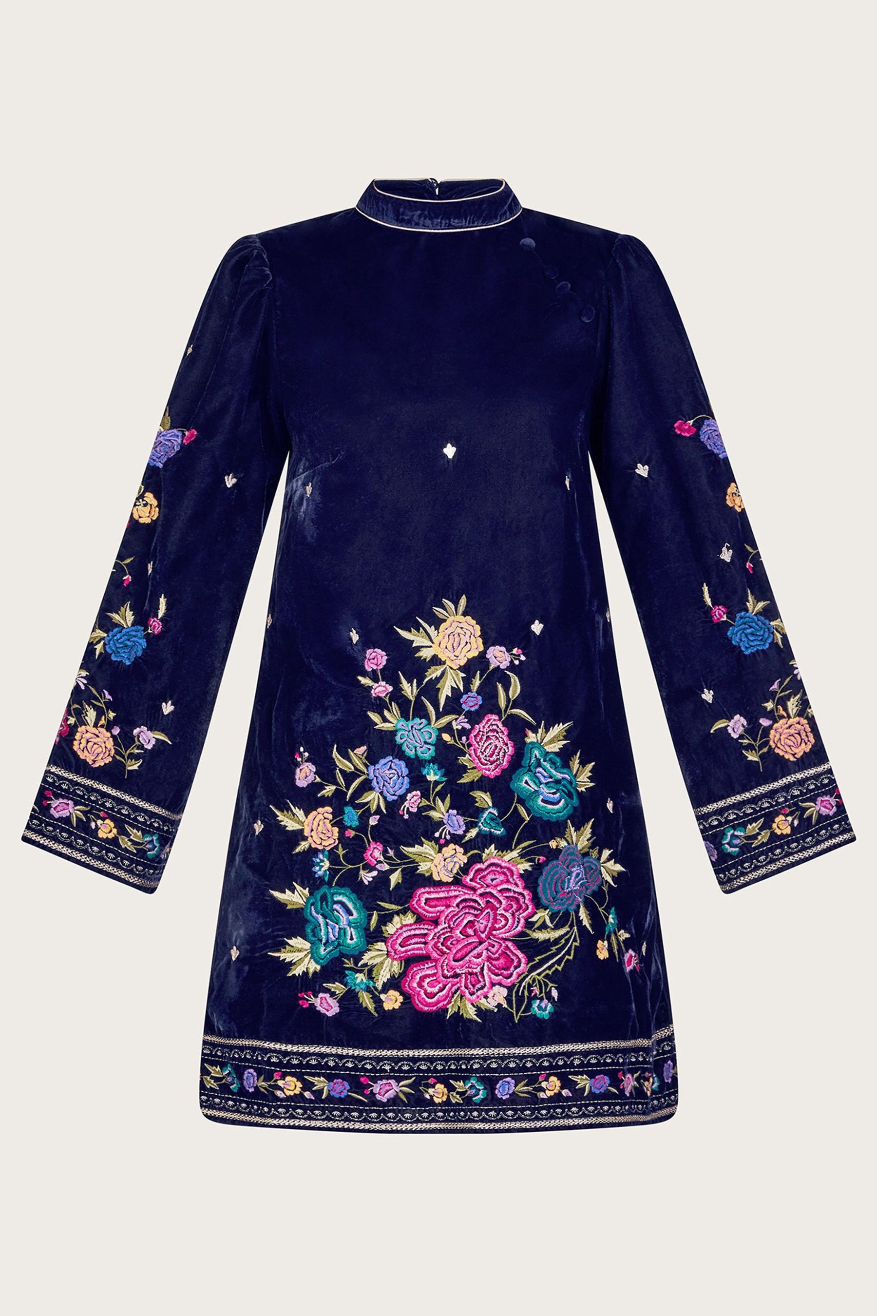 Buy Monsoon Blue Freya Embroidered Tunic Dress from Next Luxembourg